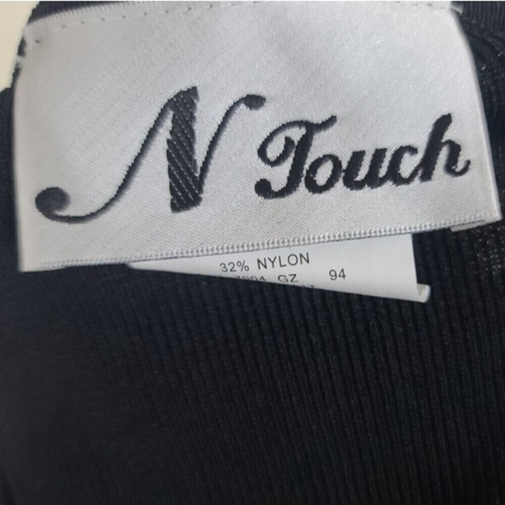 N Touch Black Ribbed Tank Top L - Picture 6 of 7